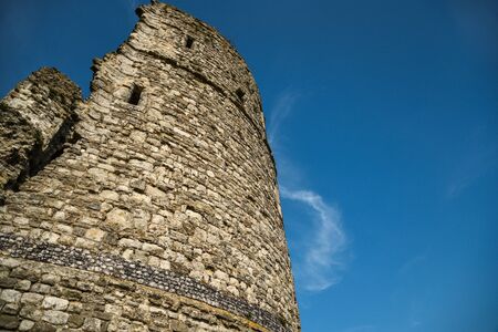 The only remaining identifiable tower of this old English castle, built after 1215 during the reign...
