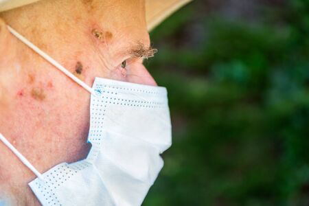During Covoid-19 epedemic,in his back yard and with underlying health issues the 95 yrar lod man is...