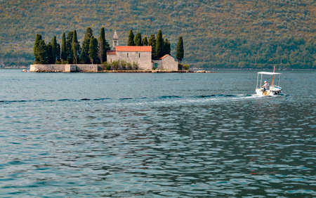 At the small popular tourist and fishing village along the coast of Kotor Bay in Eastern Europe.のeditorial素材