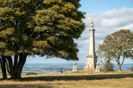 An Area Of Natural Beauty,the monument erected 1904 to remember the 148 local men who died in the conflict in South Africa, overlooking Aylesbury Vale,forty miles west of London.の写真素材