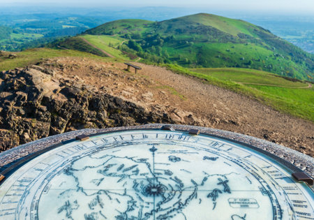 Looking north,,from the highest point in Worcestershire,with scenic panoramic 360 degree views of...