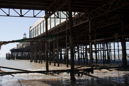 Hastings Pier, East Sussex, before it was destroyed in fire 5th October 2010の写真素材