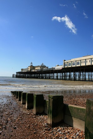 Hastings Pier, East Sussex, before it was destroyed in fire 5th October 2010の写真素材