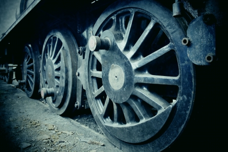 Old Steam Train Wheelsの写真素材