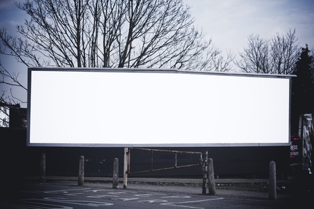 Long blank billboardの写真素材