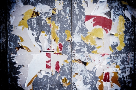 Torn postersの写真素材