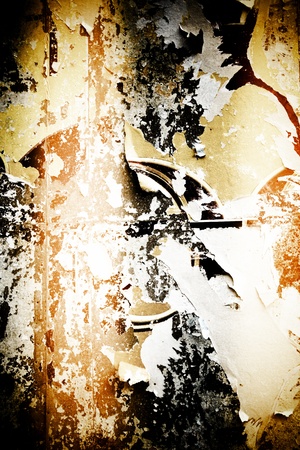 Fire damaged posterの写真素材