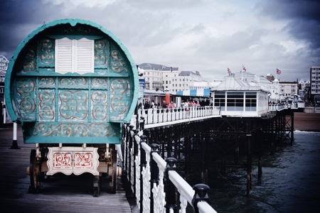 Gypsy caravan on Brighton Pierのeditorial素材