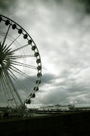 Brighton seafront with pier and ferris wheelのeditorial素材