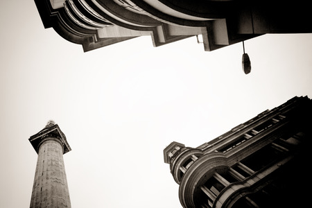 LONDON - SEPTEMBER 21  The Monument on September 21, 2013, during the annual Open House event in London, UK  Monument to the Great Fire of London in 1666 のeditorial素材