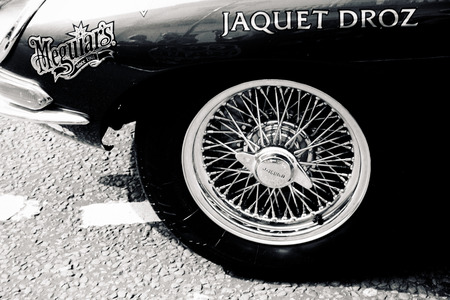 LONDON - April 30. Old Jaguar on the starting grid of the infamous Gumball Rally 3000 (founded in...