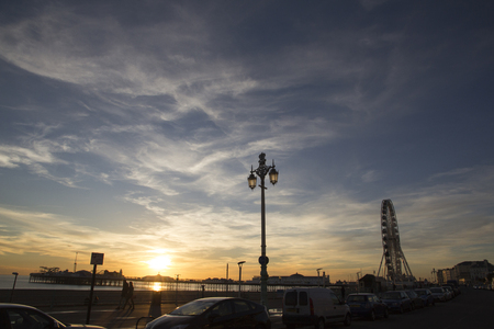 BRIGHTON SUSSEX UK 13 October 2016: Brighton Palace Pier, Englandのeditorial素材