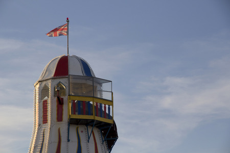 BRIGHTON SUSSEX UK 13 October 2016: Helter Skelter on Brighton Pierのeditorial素材