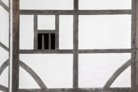 LONDON, UK - MAY 20, 2017. Wooden beams and structure of the Shakespeares Globe Theatre, London, England, UK, May 20, 2017.のeditorial素材