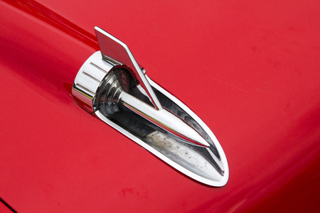 LONDON, ENGLAND - April 28, 2018. 1957 Ford Chevrolet Bel Air GMC at the annual Classic Car Exhibition and Vintage Clothing Market at Kings Cross, London, England, April 28, 2018.のeditorial素材