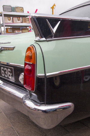 LONDON, ENGLAND - April 28, 2018. 1962 Vauxhall Cresta Hydramatic at the annual Classic Car Exhibition and Vintage Clothing Market at Kings Cross, London, England, April 28, 2018.のeditorial素材