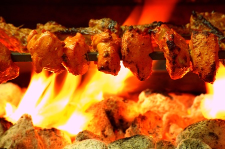 chicken tikka over bbq