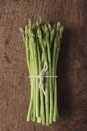 fresh asparagus spearsの写真素材