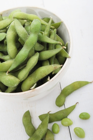 fresh soya beansの写真素材