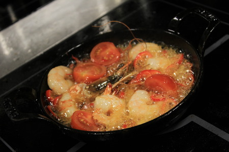 preparing foodの写真素材