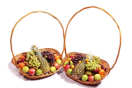 fresh fruit basketの写真素材