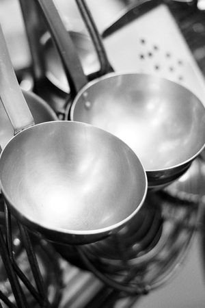 stainless steel kitchen utensilsの写真素材