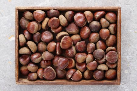 fresh chestnutsの写真素材