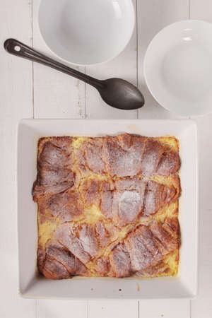 croissant pudding dessertの写真素材