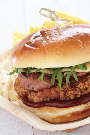 burger in bunの写真素材