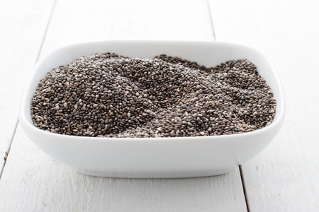 chia seeds in dishの写真素材