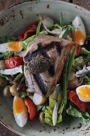 traditional nicoise saladの写真素材