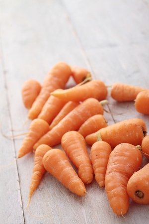 baby chanterelle carrotsの写真素材