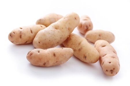 Pink fir apple potatoの写真素材