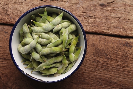 fresh soya beansの写真素材