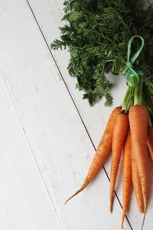 fresh harvested carrotsの写真素材