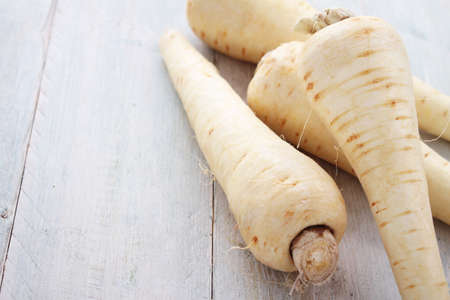 fresh harvested parsnipsの写真素材