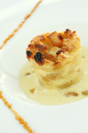 applefruit bread and butter pudding sweet dessertの写真素材
