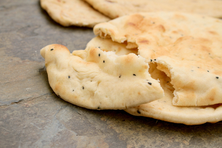 Indian Naan flatbreadの写真素材