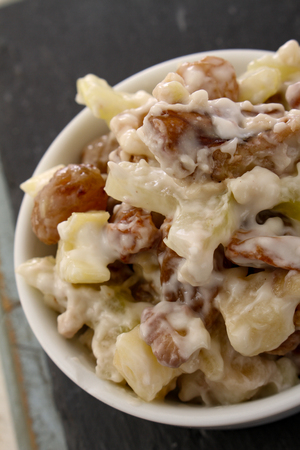 prepared waldorf saladの写真素材