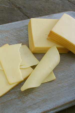 sliced white sandwich cheeseの写真素材