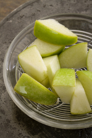 diced apple chunksの写真素材