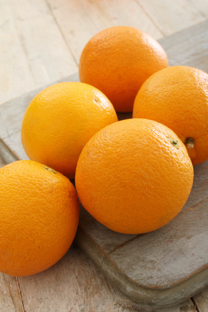 preparing fresh orangesの写真素材