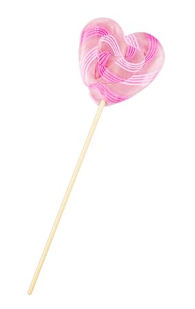 Heart-Shaped Candy Lollypopの写真素材