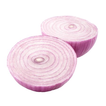 Red Onion Halved Cutoutの写真素材