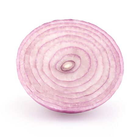Red Onion Halved Cutoutの写真素材