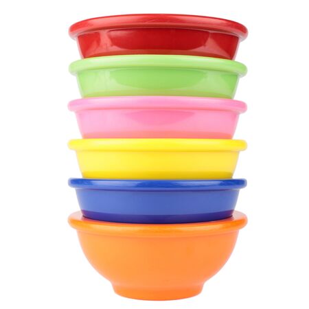 Pile of Colorful Bowlsの写真素材