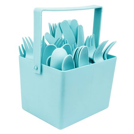Plastic Cutlery Set Cutoutの写真素材