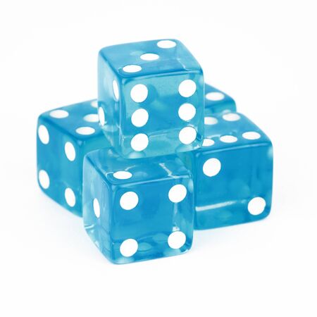 Blue Dice Cutoutの写真素材