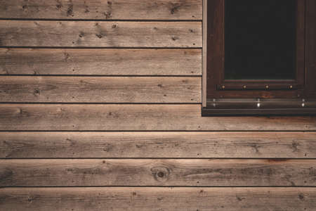 wooden board wall with window