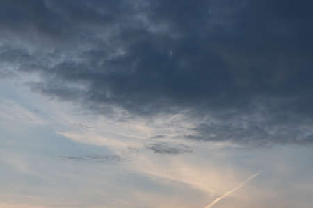 cloudy sky background in summer sunset light